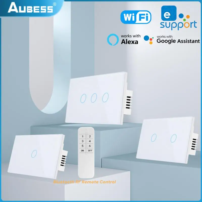 Настенный сенсорный переключатель Ewelink Wi-Fi можно использовать Bluetooth и пульт дистанционного управления 1, 2, 3-полосный интеллектуальный сенсорный экран, стекло переключателя
Настенный сенсорный переключатель Ewelink Wi-Fi можно использовать Bluetooth и пульт дистанционного управления 1, 2, 3-полосный интеллектуальный сенсорный экран, стекло переключателя