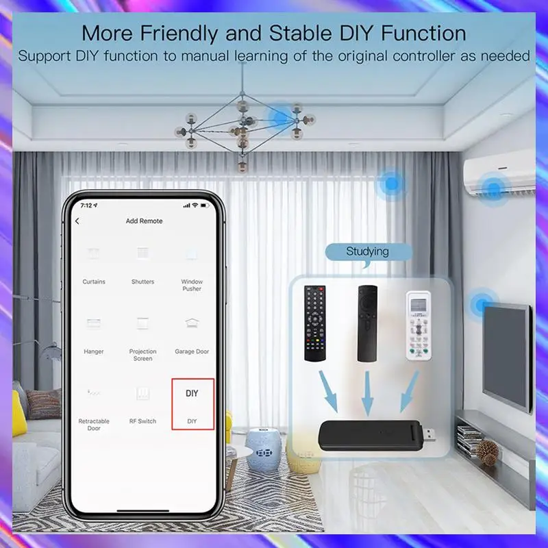 A24U 3X Tuya Smart RF IR Remote Control Wifi USB Power Smart Home For Air Conditioner TV TV Support Alexa,Google Home
A24U 3X Tuya Smart RF IR Remote Control Wifi USB Power Smart Home For Air Conditioner TV TV Support Alexa,Google Home