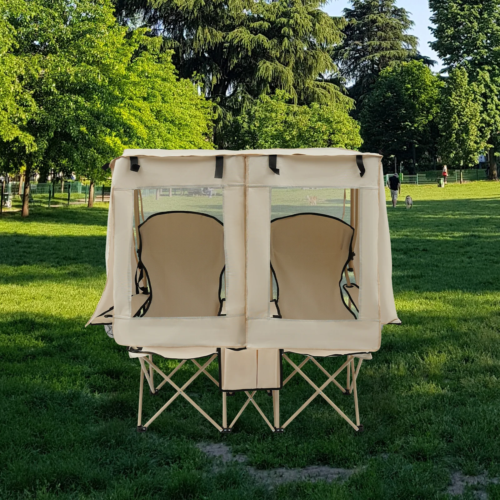 Camping Chair Double Camping Chair with Canopy Folding Two-Person Seat Portable Outdoor Loveseat with Shade
Camping Chair Double Camping Chair with Canopy Folding Two-Person Seat Portable Outdoor Loveseat with Shade