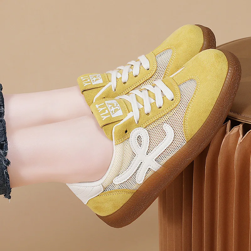 Fashion mesh breathable german training shoes for women, niche style, preppy style, versatile student flatscasual shoes, white s
Fashion mesh breathable german training shoes for women, niche style, preppy style, versatile student flatscasual shoes, white s