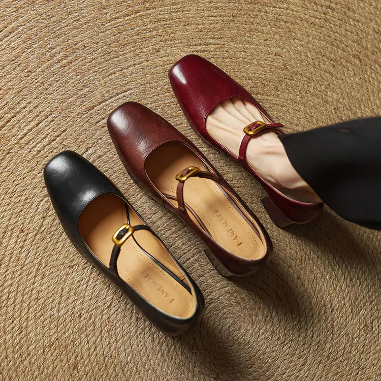 2025Spring Shallow Mary Jeans Brown Genuine Leather Formal Dress Shoes Adjustable Strap Pumps 6cm Square High Heels Sapato Mujer
2025Spring Shallow Mary Jeans Brown Genuine Leather Formal Dress Shoes Adjustable Strap Pumps 6cm Square High Heels Sapato Mujer