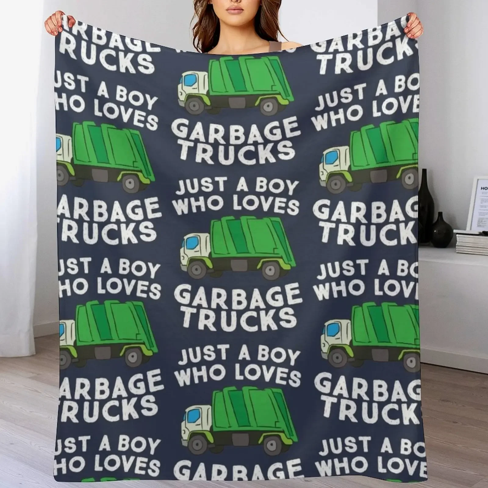 Garbage Truck Just A Boy Who Loves Garbage Trucks Throw Blanket Foldable Soft Warm Blanket for Outdoor Use
Garbage Truck Just A Boy Who Loves Garbage Trucks Throw Blanket Foldable Soft Warm Blanket for Outdoor Use