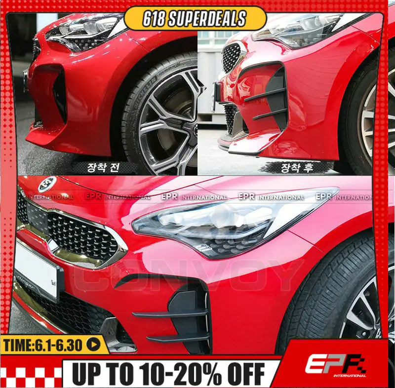Car Accessories For Kia Stinger 2017+ Glass Fiber Devil Claws Fog light canards Trim
Car Accessories For Kia Stinger 2017+ Glass Fiber Devil Claws Fog light canards Trim