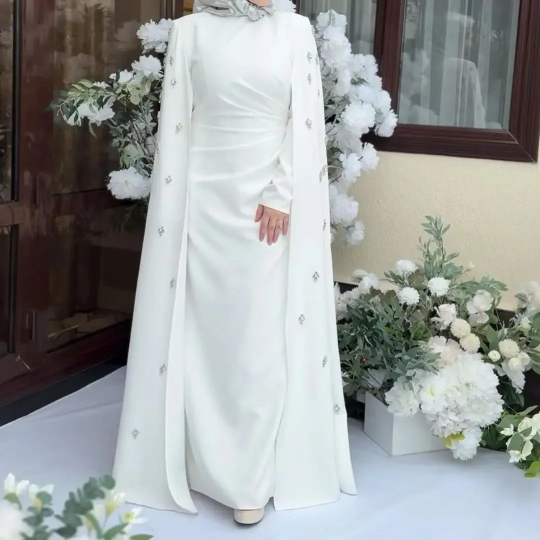 Elegant Long Sleeves Prom Dresses O-Neck Crysatls Floor Length Party Dresses Back Zipper Evening Dresses
Elegant Long Sleeves Prom Dresses O-Neck Crysatls Floor Length Party Dresses Back Zipper Evening Dresses
