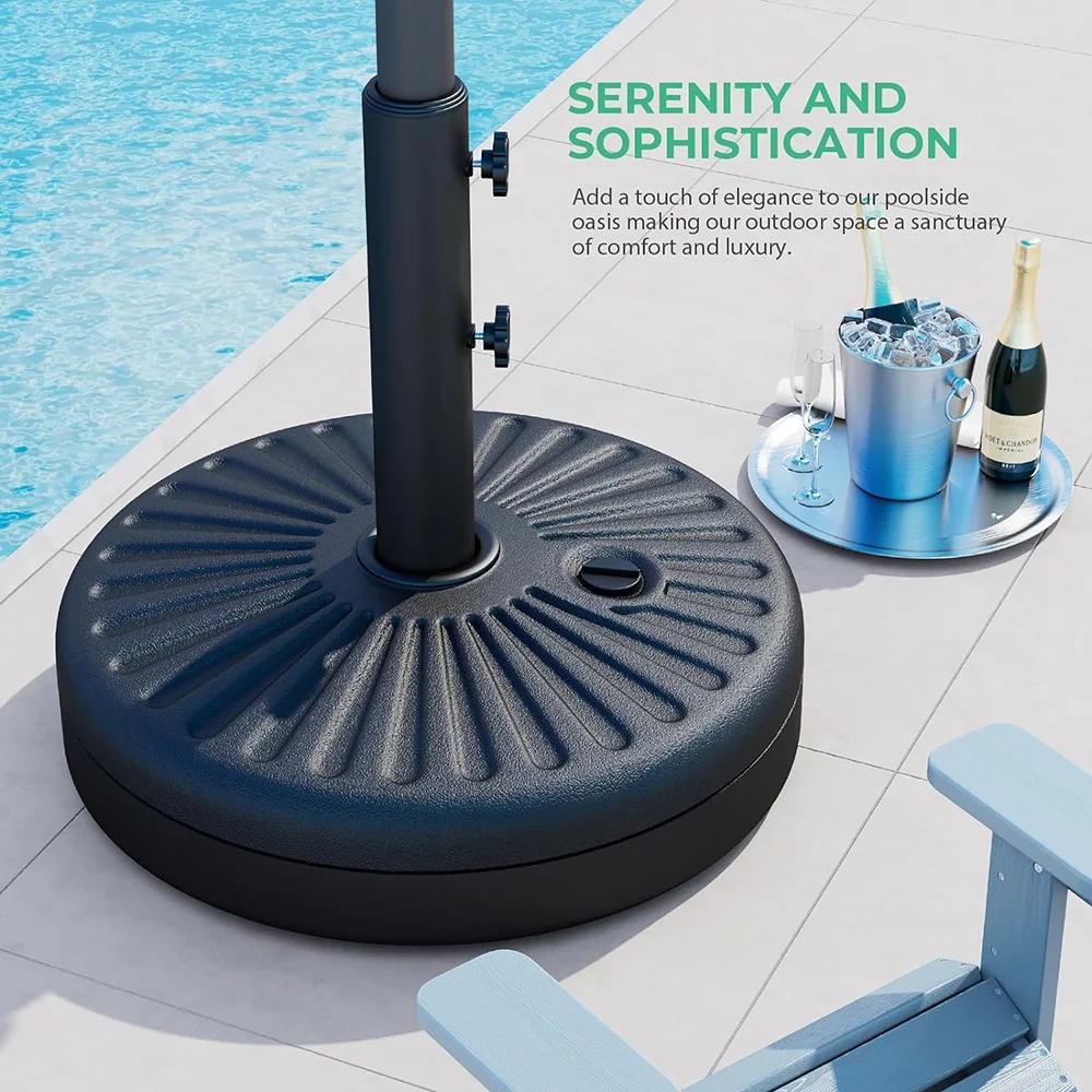 22L Water-Filled Umbrella Stand - Heavy-Duty Patio/Outdoor Base for Market Umbrellas, Rustproof Metal Holder for Garden/Deck
22L Water-Filled Umbrella Stand - Heavy-Duty Patio/Outdoor Base for Market Umbrellas, Rustproof Metal Holder for Garden/Deck