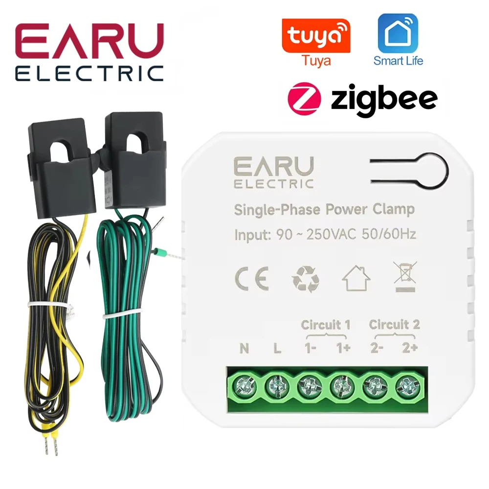 TUYA Smart WiFi Zigbee Bidirectional Measurement Energy Meter 80A AC110V 220V Clamp CT KWh Power Electricity Consumption Monitor
TUYA Smart WiFi Zigbee Bidirectional Measurement Energy Meter 80A AC110V 220V Clamp CT KWh Power Electricity Consumption Monitor