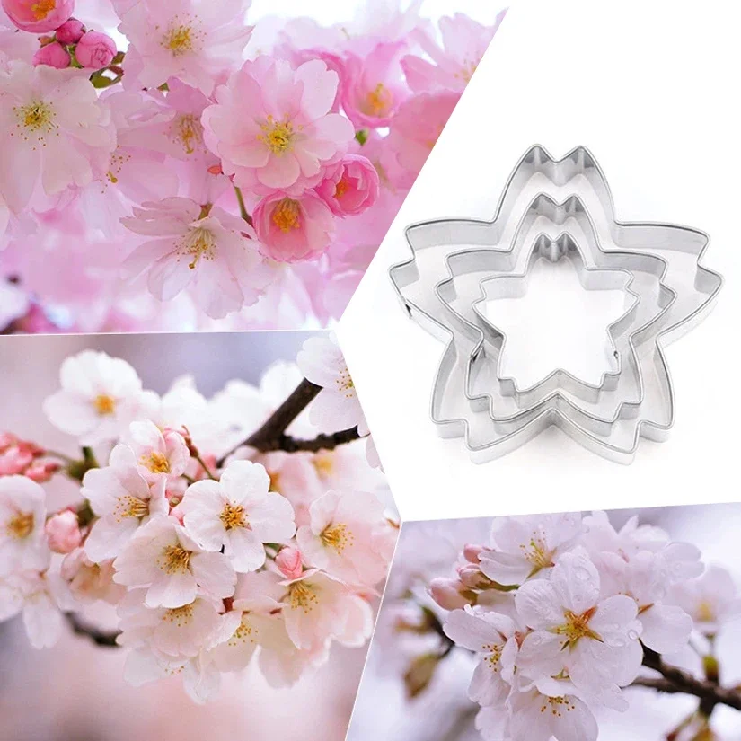 3 pcs/set Sakura Petal Cutters Set Stainless Steel Fondant Cake Cookie Decorating Tools Baking gadgets Chocolate mold Food mold
3 pcs/set Sakura Petal Cutters Set Stainless Steel Fondant Cake Cookie Decorating Tools Baking gadgets Chocolate mold Food mold