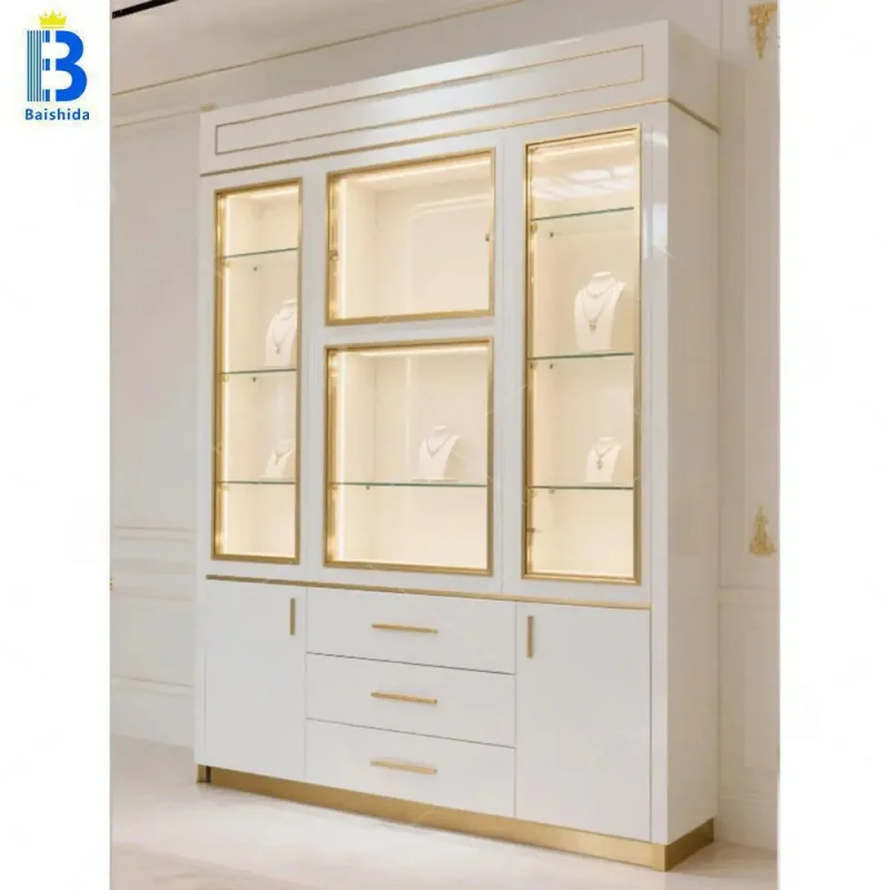 custom.Customized White MDF Paint Wall-mounted Jewelry Showcase Cabinet Tempered Glass LED Lighting Waterproof Durable Factory D
custom.Customized White MDF Paint Wall-mounted Jewelry Showcase Cabinet Tempered Glass LED Lighting Waterproof Durable Factory D