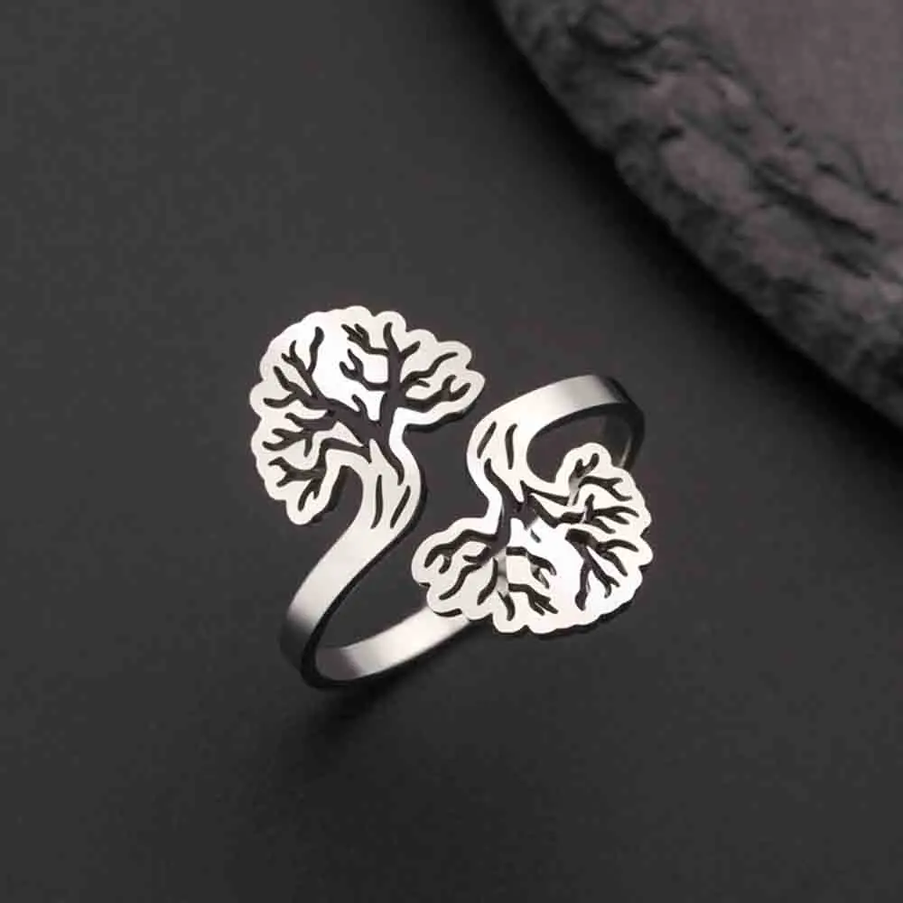 My Shape Tree of Life Rings for Women Men Steel Color Stainless Steel Adjustable Open Finger Rings Family Tree Vintage Jewelry
My Shape Tree of Life Rings for Women Men Steel Color Stainless Steel Adjustable Open Finger Rings Family Tree Vintage Jewelry