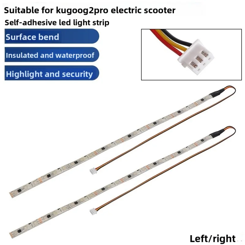 2PC Adhesive LED Light Strips for Kugoo G2 Pro, Easy Install Replacement for Left & Right Side Lights
2PC Adhesive LED Light Strips for Kugoo G2 Pro, Easy Install Replacement for Left & Right Side Lights
