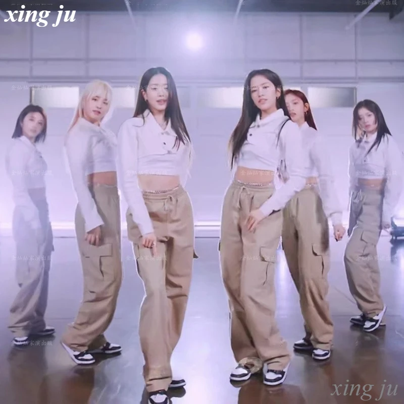 Kpop Women Group Concert Outfits Hip Hop Long Sleeve T-shirts Crop Tops Loose Pants Stage Performance Costume Jazz Dancer Wear
Kpop Women Group Concert Outfits Hip Hop Long Sleeve T-shirts Crop Tops Loose Pants Stage Performance Costume Jazz Dancer Wear