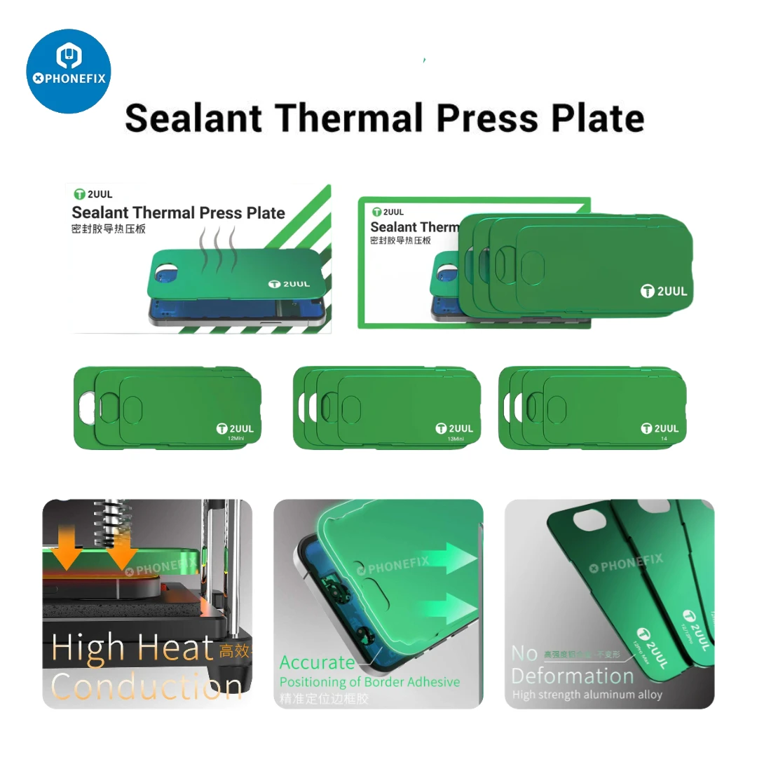 2UUL High Heat Conduction Aluminum Alloy Sealant Thermal Press Plate for IPhone12-14 Pro Max Frame Border Adhesive Positioning
2UUL High Heat Conduction Aluminum Alloy Sealant Thermal Press Plate for IPhone12-14 Pro Max Frame Border Adhesive Positioning