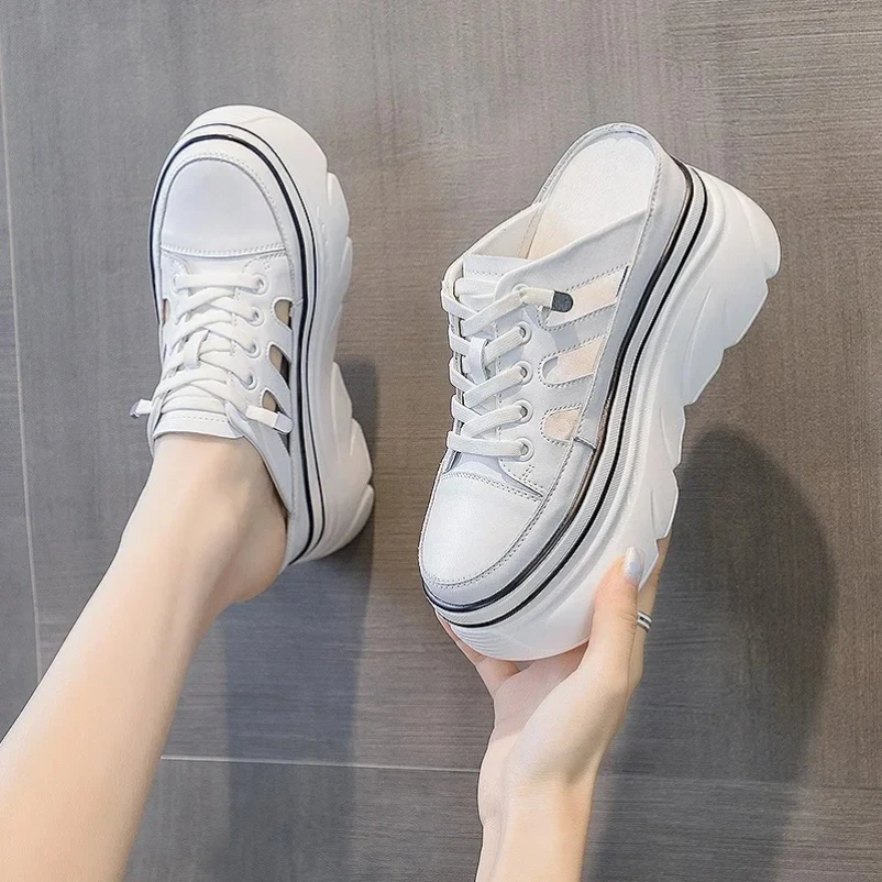 2025 9cm Women Slippers Summer Fashion Genuine Leather Ladies High Platform Shoes Hollow Out Breathable Sandals
2025 9cm Women Slippers Summer Fashion Genuine Leather Ladies High Platform Shoes Hollow Out Breathable Sandals