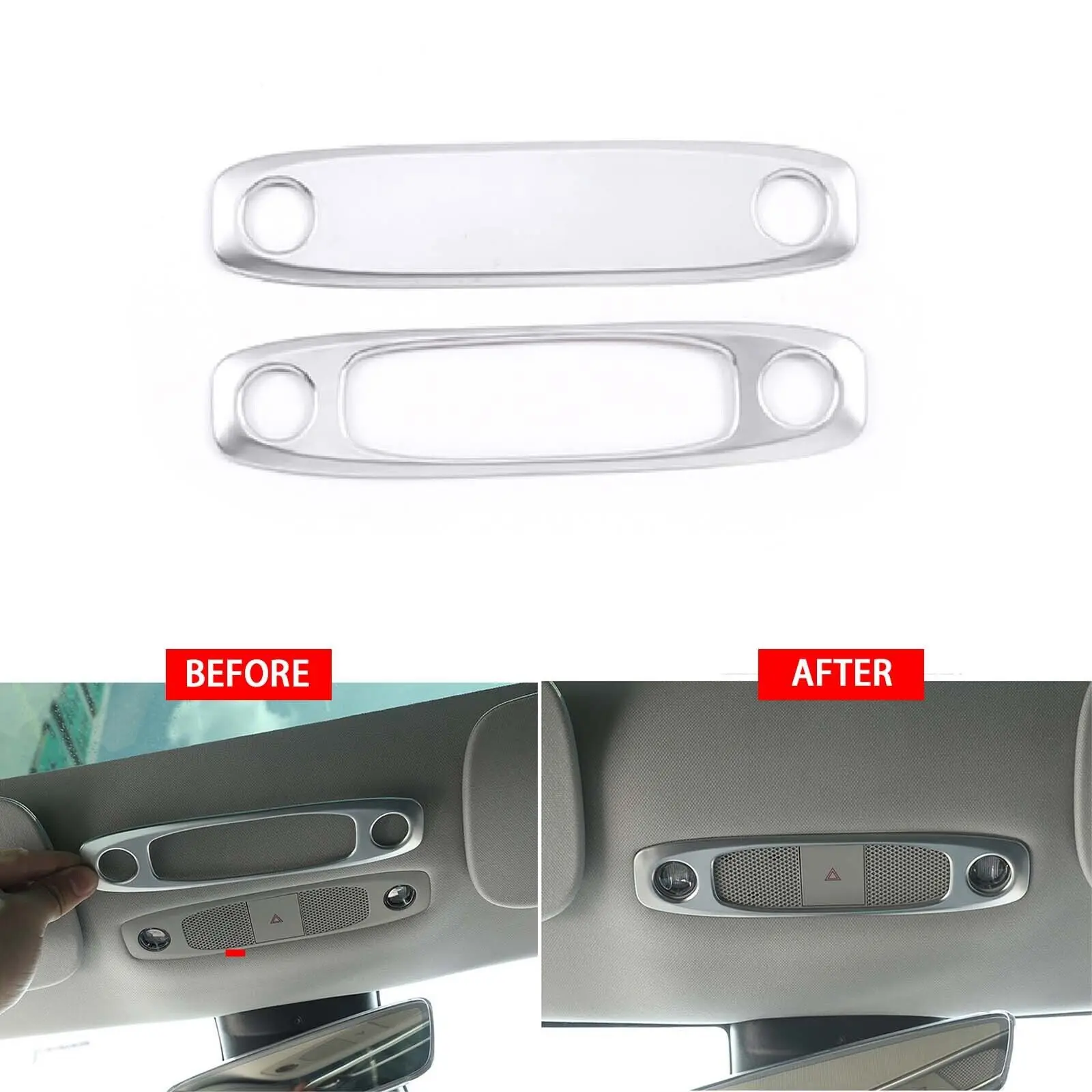 For Tesla Model 3 2017-2021 Silver ABS Front+Rear Reading Lamp Frame Cover Trim
For Tesla Model 3 2017-2021 Silver ABS Front+Rear Reading Lamp Frame Cover Trim