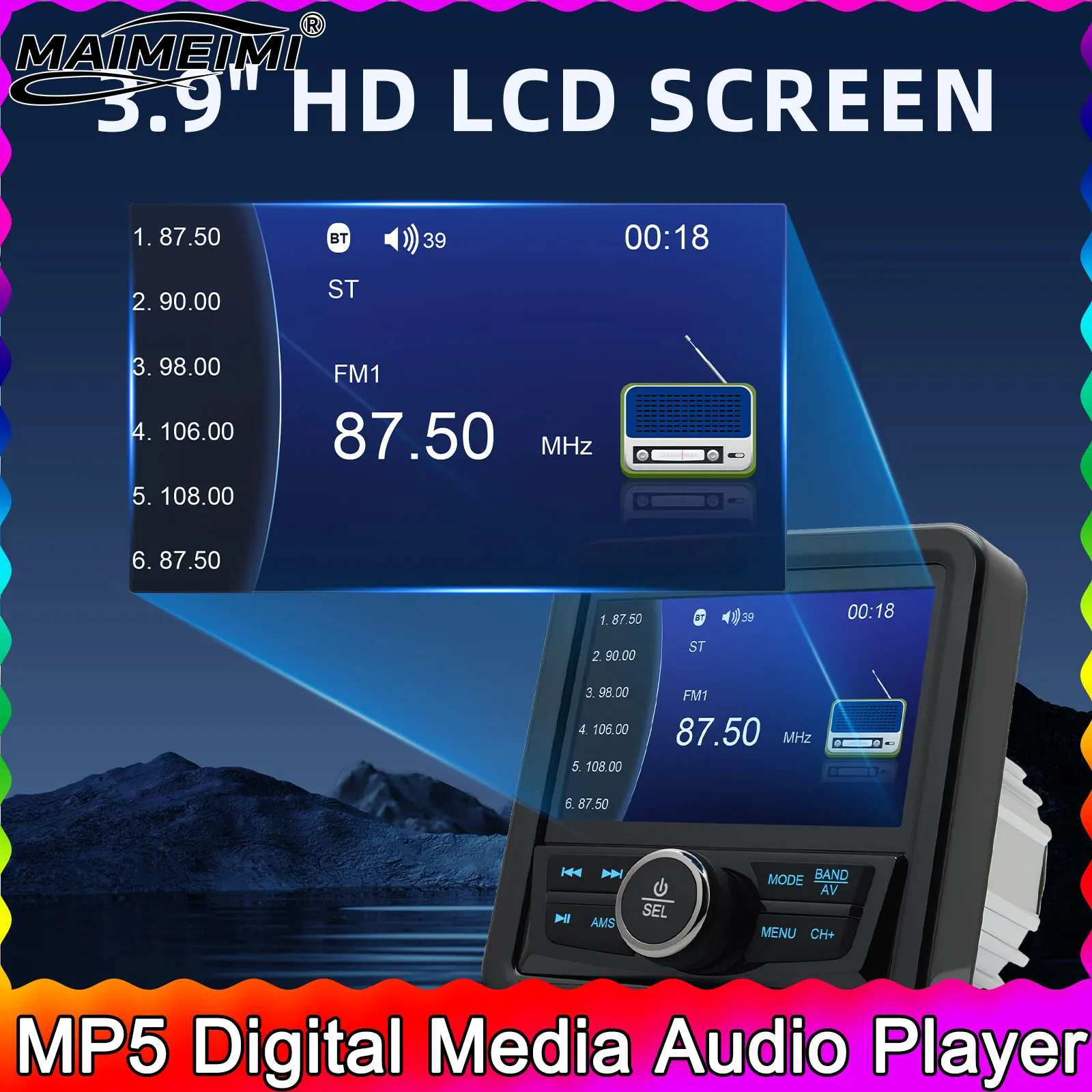 MP5 цифровой медиа-аудиоплеер Bluetooth-совместимый FM AM морской радиоприемник для яхт ATV UTV аксессуары для лодок лодка стерео водонепроницаемый
MP5 цифровой медиа-аудиоплеер Bluetooth-совместимый FM AM морской радиоприемник для яхт ATV UTV аксессуары для лодок лодка стерео водонепроницаемый