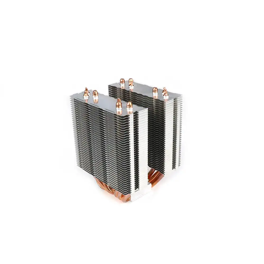 Factory Aluminum Computer Radiator PC CPU Cooler 2 Tower Fan flat Heat Sink with 6 Copper Heat Pipe
Factory Aluminum Computer Radiator PC CPU Cooler 2 Tower Fan flat Heat Sink with 6 Copper Heat Pipe
