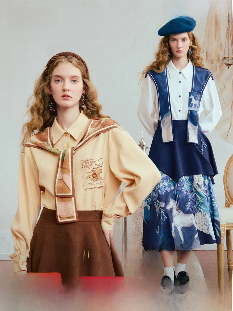 Artistic Floral Print oulder Wrap irt for Women Vintage Sle Loose Fit Long Sve Polyester Fiber Winter New Arrival
Artistic Floral Print oulder Wrap irt for Women Vintage Sle Loose Fit Long Sve Polyester Fiber Winter New Arrival