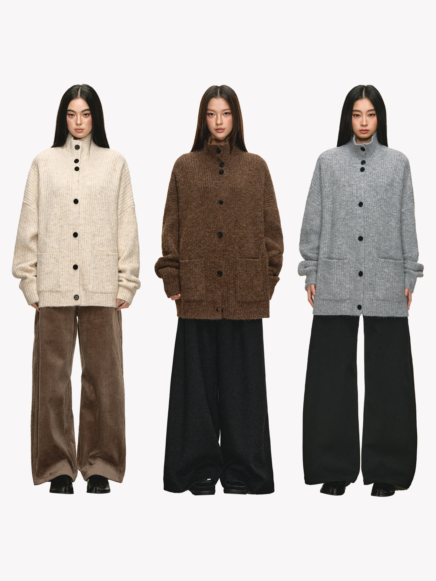 Женский свободный вязаный кардиган с высоким воротником Anna Aneae, весна-осень, повседневный, на пуговицах, в стиле «ленивый шик», модный топ
Женский свободный вязаный кардиган с высоким воротником Anna Aneae, весна-осень, повседневный, на пуговицах, в стиле «ленивый шик», модный топ