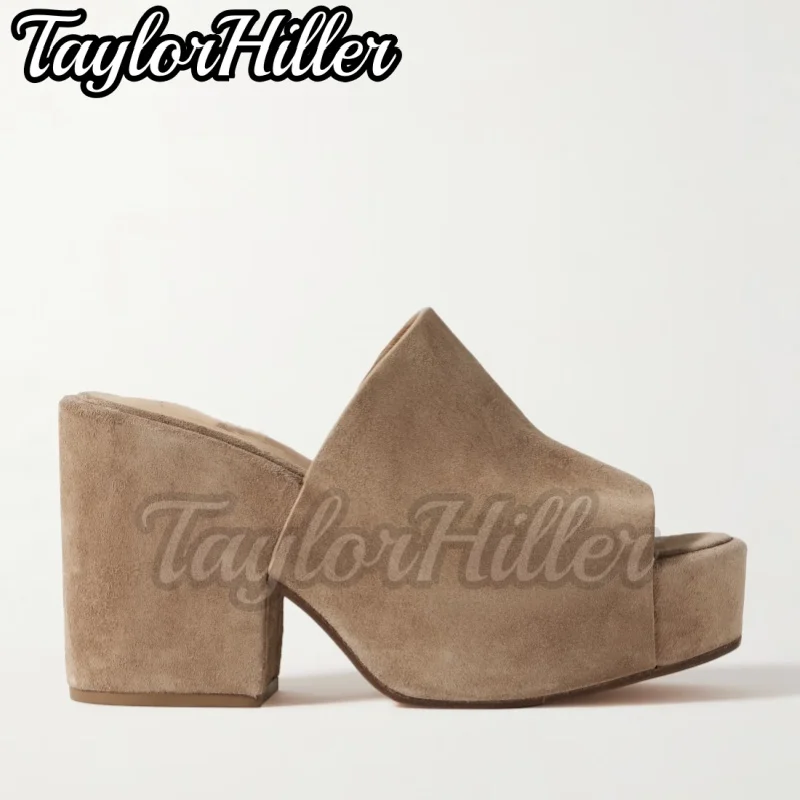 Коричневые замшевые босоножки-мулы на платформе с открытым носком на толстой подошве, однотонные женские туфли на высоком каблуке с пряжкой и ремешком, роскошные туфли 2026, весенне-летние шлепанцы
Коричневые замшевые босоножки-мулы на платформе с открытым носком на толстой подошве, однотонные женские туфли на высоком каблуке с пряжкой и ремешком, роскошные туфли 2026, весенне-летние шлепанцы