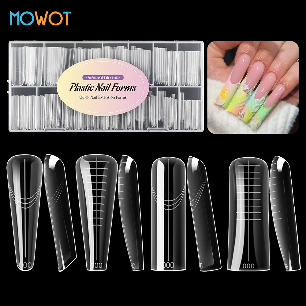 MOWOT 150pcs Clear Dual Forms Nail Extension Molds for Poly Nail Gel Widen Acrylic Quick Building Gel Nail Forms Manicure Tools
MOWOT 150pcs Clear Dual Forms Nail Extension Molds for Poly Nail Gel Widen Acrylic Quick Building Gel Nail Forms Manicure Tools