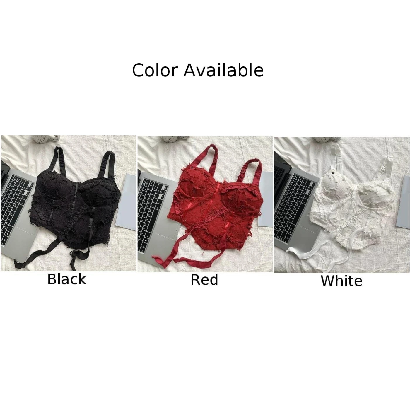 Bustier Vacation Lace Top Summer Sleeveless Top Solid Color Design Fashionable Casual Wear Lightweight Summer Outfit
Bustier Vacation Lace Top Summer Sleeveless Top Solid Color Design Fashionable Casual Wear Lightweight Summer Outfit