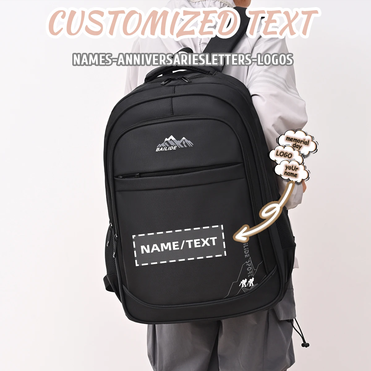 Logo Customization New Commuter Men's Backpack Business Computer Backpack Short-Distance Business Trip Travel Men's Bag DIY
Logo Customization New Commuter Men's Backpack Business Computer Backpack Short-Distance Business Trip Travel Men's Bag DIY
