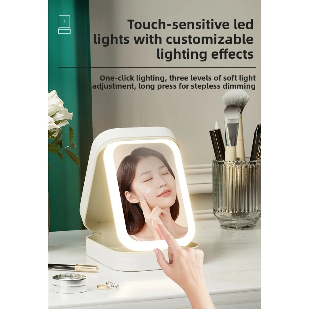 Cosmetic Bag with Led Light Skin Care Storage Handbag Portable Travel Organizer Gift for Female User Cosmetic Bag Purse
Cosmetic Bag with Led Light Skin Care Storage Handbag Portable Travel Organizer Gift for Female User Cosmetic Bag Purse