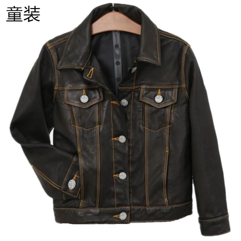 Children's clothing semi-vegetable tanned sheepskin plant ingredients environmentally friendly tanned to make wrinkled denim
Children's clothing semi-vegetable tanned sheepskin plant ingredients environmentally friendly tanned to make wrinkled denim