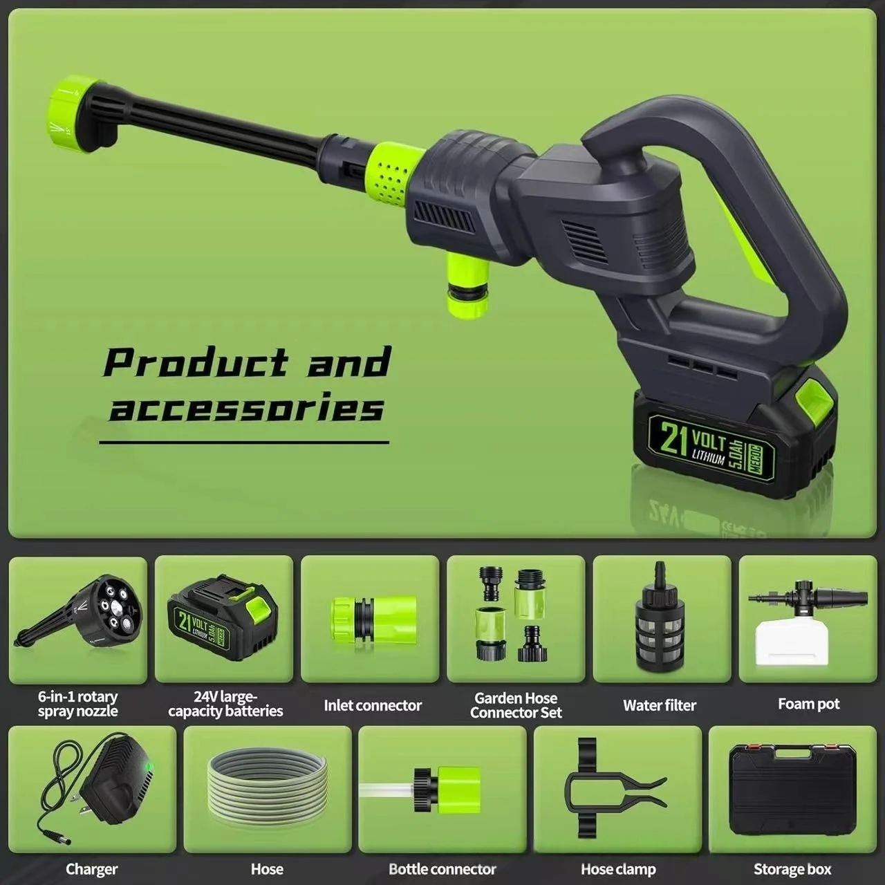 High-pressure water gun convenient car wash lithium battery rechargeable wireless car wash water gun
High-pressure water gun convenient car wash lithium battery rechargeable wireless car wash water gun