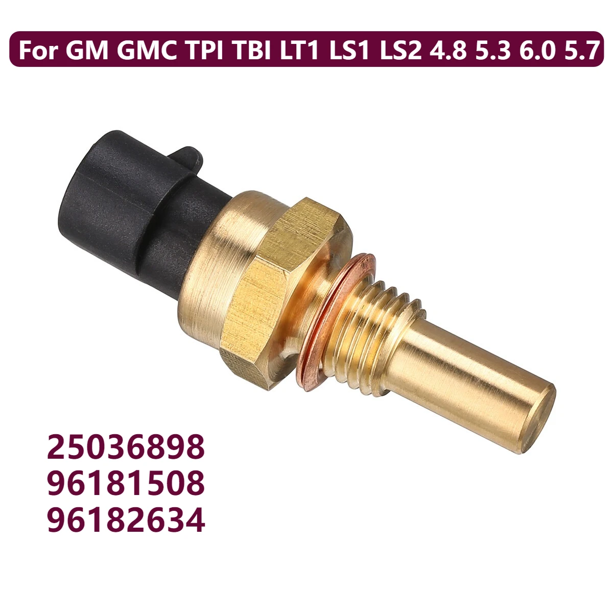 Датчик температуры охлаждающей жидкости для GM GMC TPI TBI LT1 LS1 LS2 4,8 5,3 6,0 5,7 25036898 96181508 96182634
Датчик температуры охлаждающей жидкости для GM GMC TPI TBI LT1 LS1 LS2 4,8 5,3 6,0 5,7 25036898 96181508 96182634