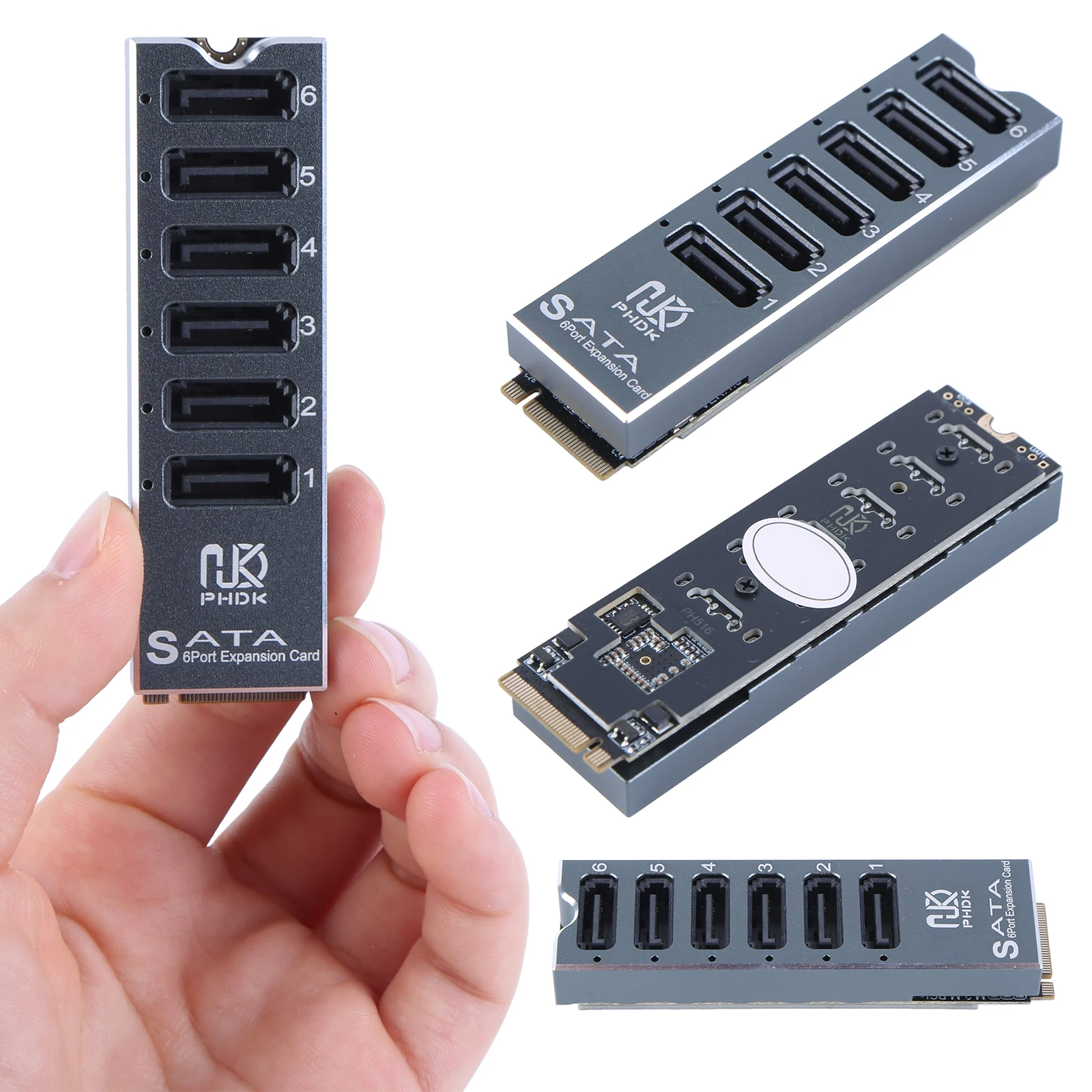 M.2 to SATA3.0 Adapter Card 6Gbps M.2 PCIE to SATA Expansion Card with Smart Indicator ASM1166 Chip for Desktop PC
M.2 to SATA3.0 Adapter Card 6Gbps M.2 PCIE to SATA Expansion Card with Smart Indicator ASM1166 Chip for Desktop PC