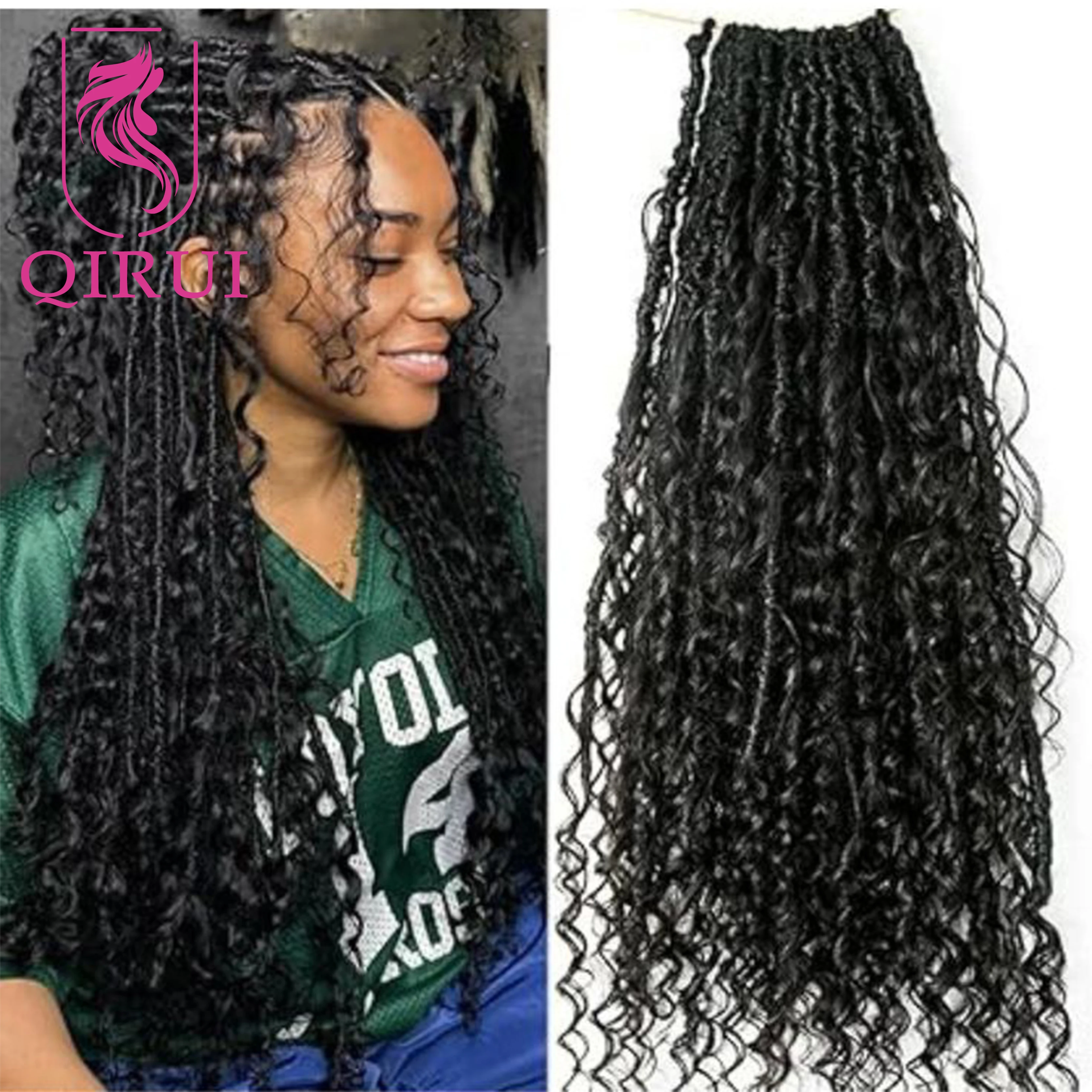Natural Color Boho Locs Human Hair Curls Pre Looped Crochet Boho Locs with Human Hair Curls Knotless Locs Braid Extensions
Natural Color Boho Locs Human Hair Curls Pre Looped Crochet Boho Locs with Human Hair Curls Knotless Locs Braid Extensions