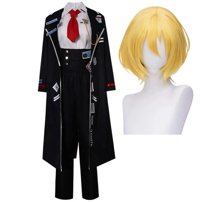 Men Halloween Party Game Limbus Company Cosplay Don Quixote Black Uniform Costume or Blonde Wig fg8'.
Men Halloween Party Game Limbus Company Cosplay Don Quixote Black Uniform Costume or Blonde Wig fg8'.