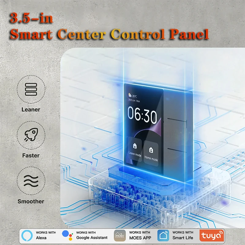 Tuya WiFi 3.5-inch Smart Center Control Touch Panel Central Screen Bluetooth Sigmesh Hub Built-in 3 Relays Physical Buttons
Tuya WiFi 3.5-inch Smart Center Control Touch Panel Central Screen Bluetooth Sigmesh Hub Built-in 3 Relays Physical Buttons