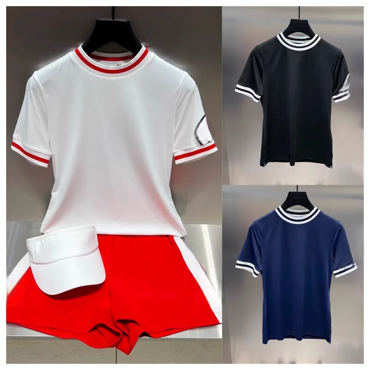 Women 2026 Korean Original Golf T-Shirt Crew Neck Color Block Striped Short Sleeve Top Casual Multi Colors Summer Sports Blouse
Women 2026 Korean Original Golf T-Shirt Crew Neck Color Block Striped Short Sleeve Top Casual Multi Colors Summer Sports Blouse