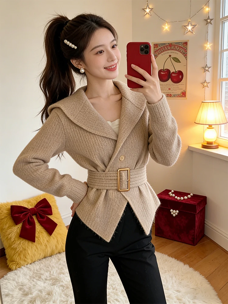 Slimming Color Knitted Wrap Cardigan Women's Spring Autumn New Style Commute Versatile Top Casual Style Regular Fit
Slimming Color Knitted Wrap Cardigan Women's Spring Autumn New Style Commute Versatile Top Casual Style Regular Fit