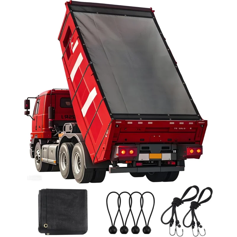 6,6x18 сетчатый брезент для самосвала с виниловым покрытием, 18 унций, крышка для тяжелого прицепа с карманами и втулками, двойные прошитые края для транс 
6,6x18 сетчатый брезент для самосвала с виниловым покрытием, 18 унций, крышка для тяжелого прицепа с карманами и втулками, двойные прошитые края для транс