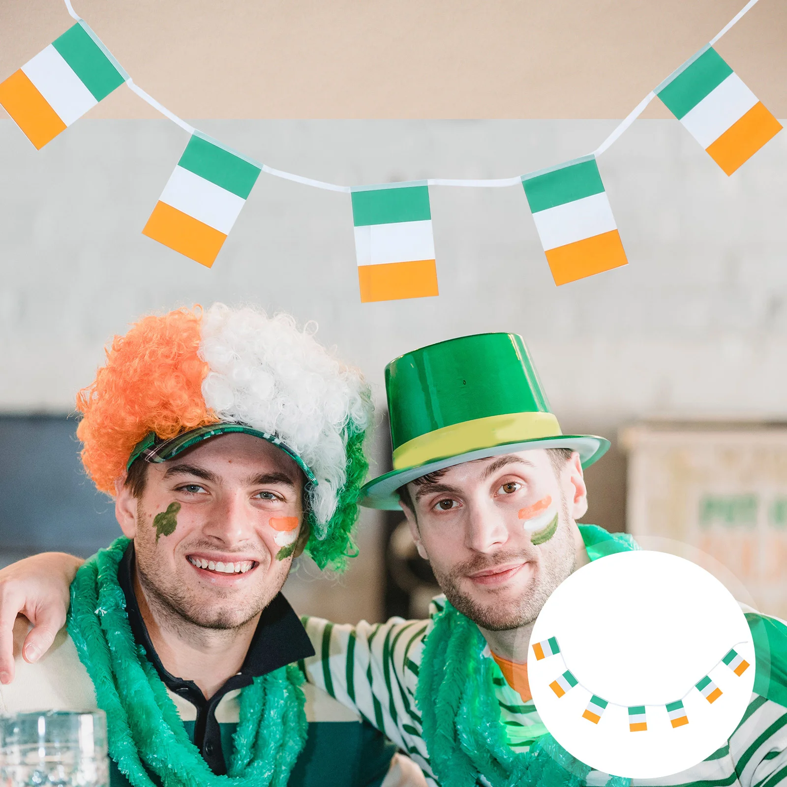 5M 20Pcs St Patrick Day Irish Flag Bunting Decorative String Flags Green Party Favors Vibrant Outdoor Ireland Banner Festive
5M 20Pcs St Patrick Day Irish Flag Bunting Decorative String Flags Green Party Favors Vibrant Outdoor Ireland Banner Festive