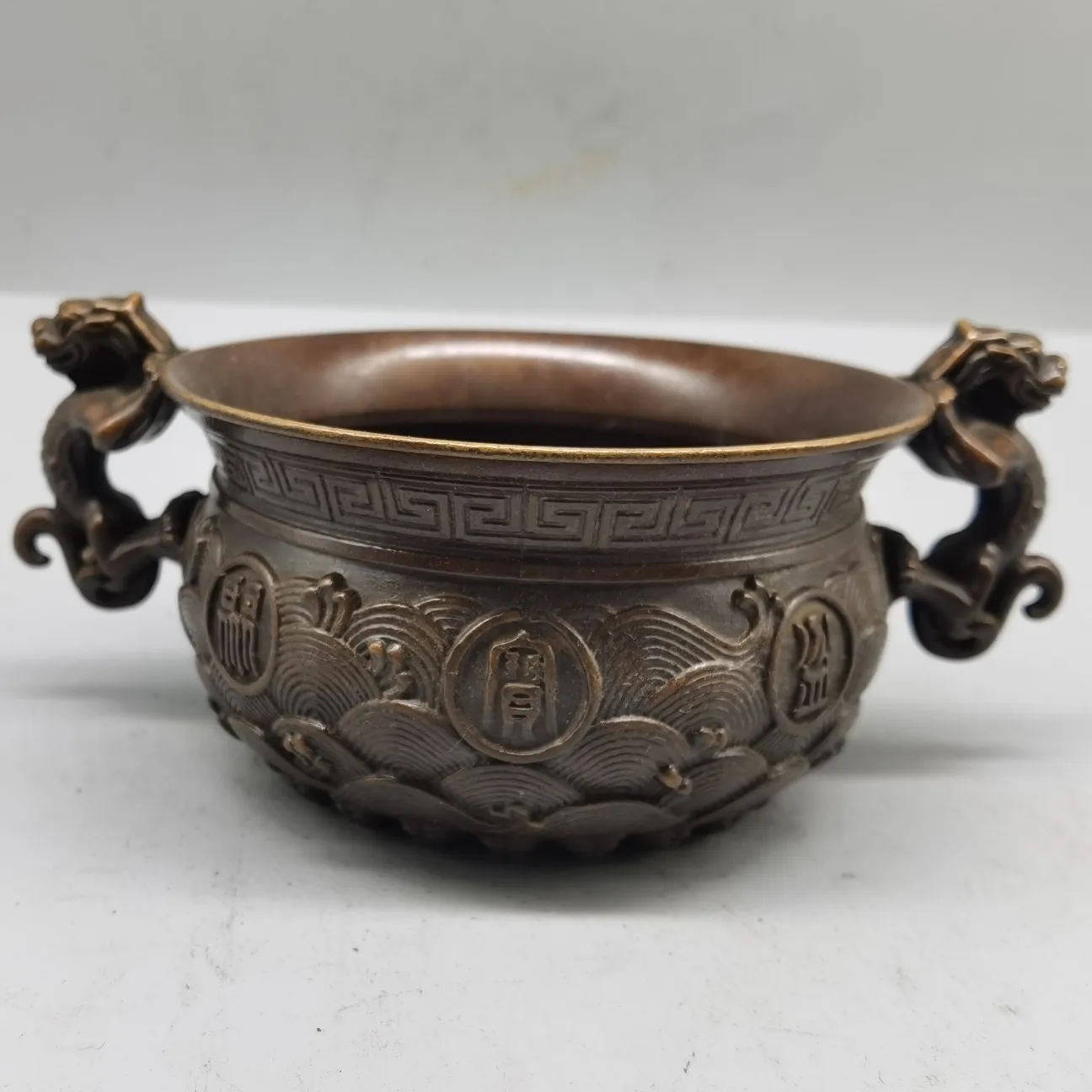 Brass Dragon-Eared Treasure Bowl
Brass Dragon-Eared Treasure Bowl