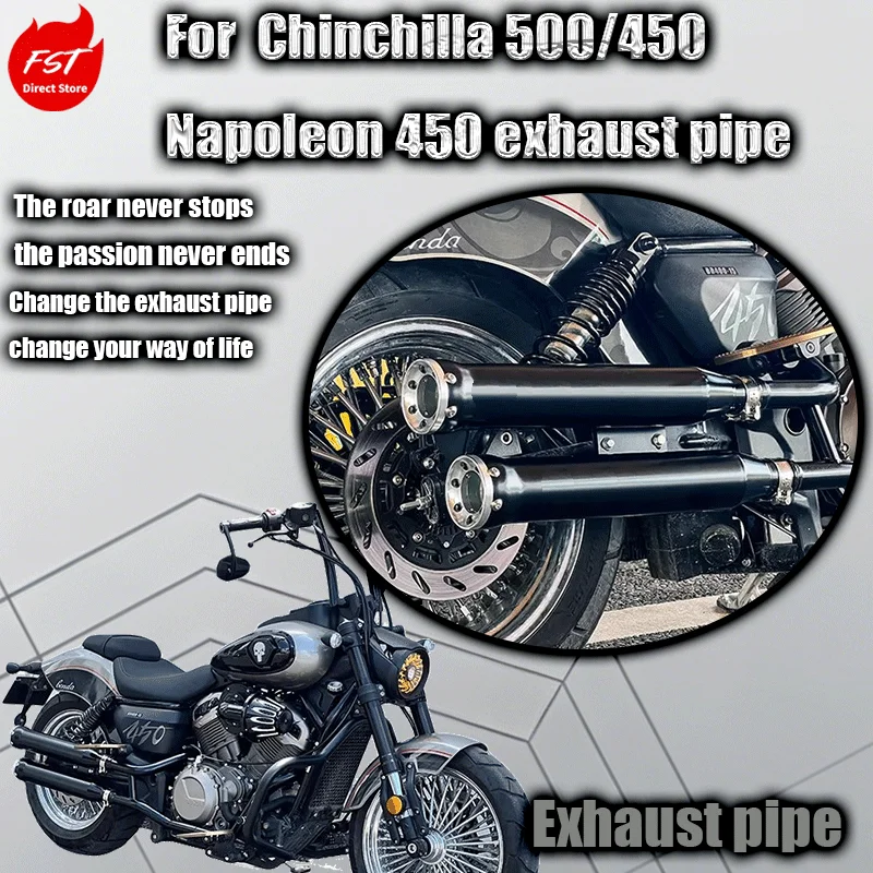 Для Chinchilla 500 450 Napoleon 450: модифицированная выхлопная труба в стиле Cobra, прямая, односторонняя, с двойным выхлопом.
Для Chinchilla 500 450 Napoleon 450: модифицированная выхлопная труба в стиле Cobra, прямая, односторонняя, с двойным выхлопом.