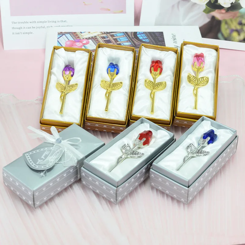 62Colors Crystal Glass Rose Flower Figurines Craft Valentine's Day Favors X'mas Lovers' Gift Souvenir Home Wedding Decoration
62Colors Crystal Glass Rose Flower Figurines Craft Valentine's Day Favors X'mas Lovers' Gift Souvenir Home Wedding Decoration