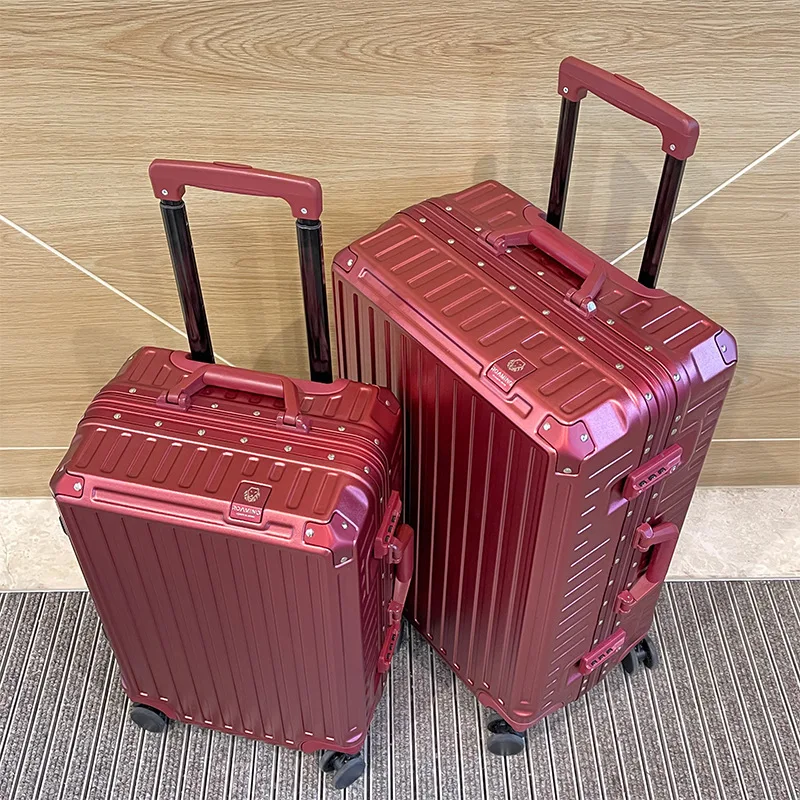 High-Quality Aluminum Frame Suitcase for Men and Women with Silent Spinner Wheels, Travel Luggage, Password Boarding Case
High-Quality Aluminum Frame Suitcase for Men and Women with Silent Spinner Wheels, Travel Luggage, Password Boarding Case