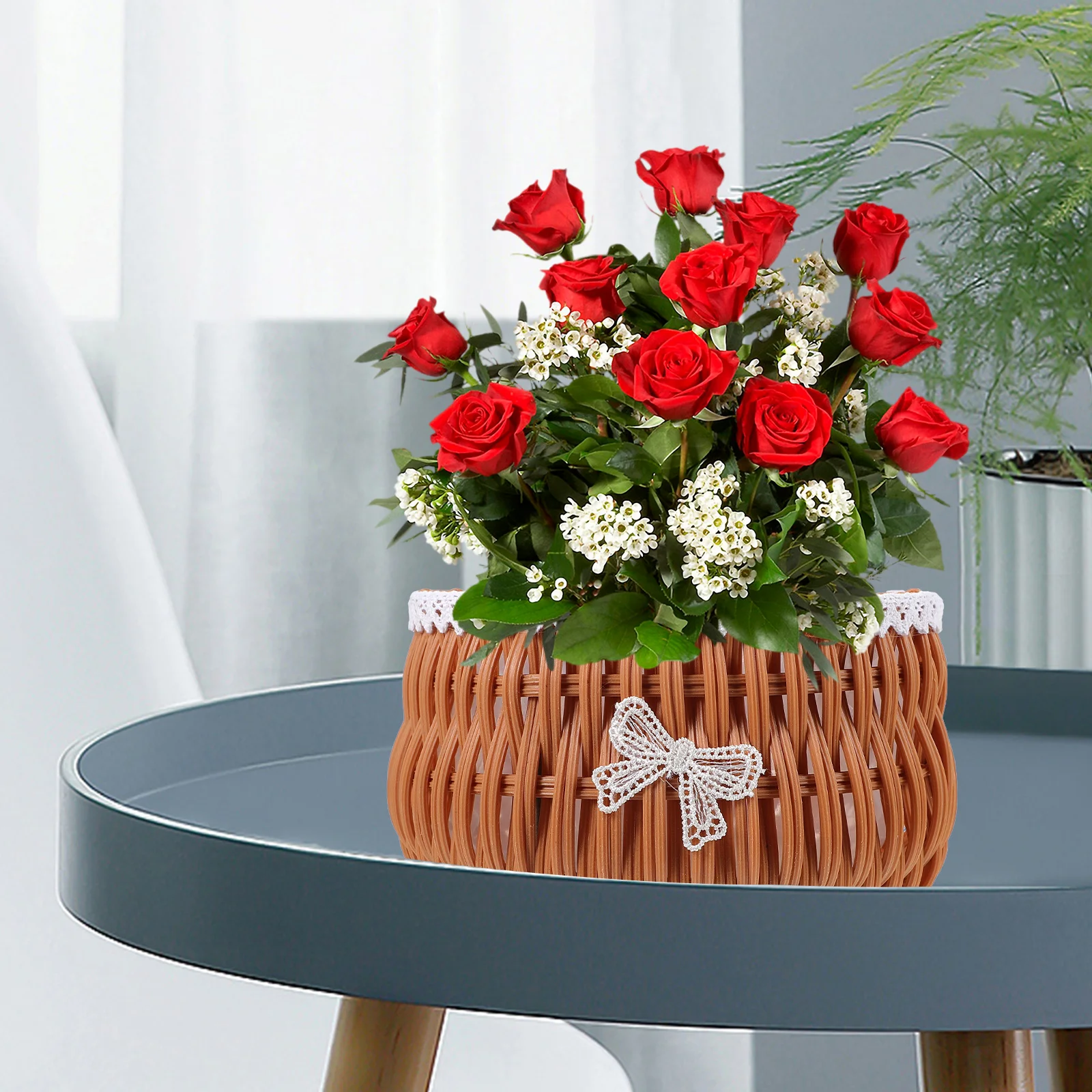 Woven Basket Planter Pots Decorative Wicker Storage Baskets for Plants Natural Beauty Artistic
Woven Basket Planter Pots Decorative Wicker Storage Baskets for Plants Natural Beauty Artistic