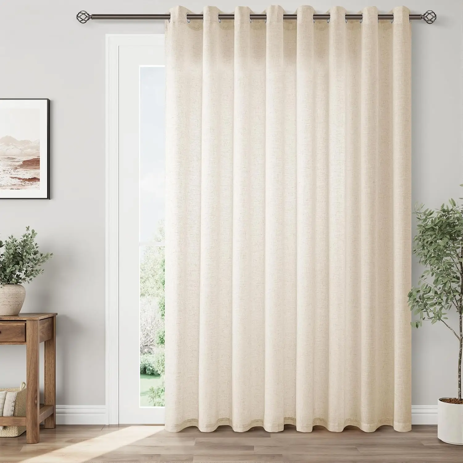 Birch Beige Sliding Door Curtains 100" Width 84 Inches Long Light Filtering Semi Sheer White Curtain Drapes Cotton Te
Birch Beige Sliding Door Curtains 100" Width 84 Inches Long Light Filtering Semi Sheer White Curtain Drapes Cotton Te