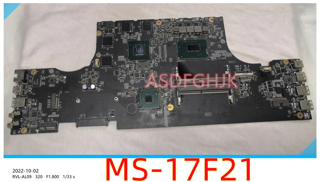 Оригинальная материнская плата для ноутбука MSI GF75 THIN 8SC MS-17F21 с I7-8750 и GTX1050M TESE OK
Оригинальная материнская плата для ноутбука MSI GF75 THIN 8SC MS-17F21 с I7-8750 и GTX1050M TESE OK