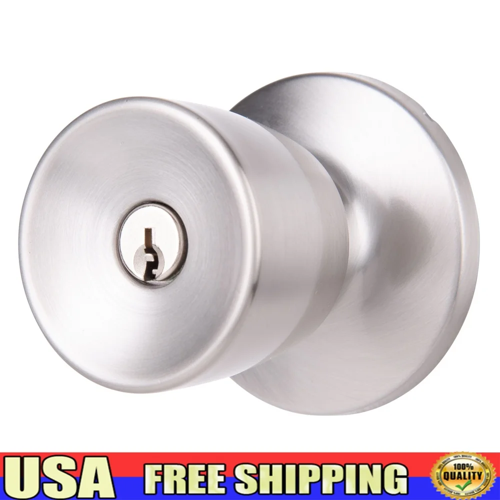 Keyed Entry Classic Bell Style Doorknob Satin Nickel High Security Reversible Adjustable Latch Fits Standard Doors Easy
Keyed Entry Classic Bell Style Doorknob Satin Nickel High Security Reversible Adjustable Latch Fits Standard Doors Easy