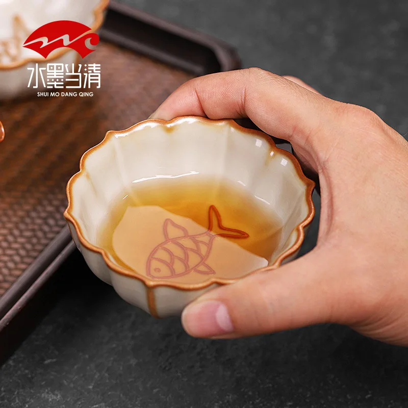 Керамическая чайная чашка Цзиндэчжэнь, китайская чайная церемония, ледяная кракле, глазурь, мастер-чашки, чайная посуда для здоровья Gongfu, фарфоровый чайный сервиз Ruyao
Керамическая чайная чашка Цзиндэчжэнь, китайская чайная церемония, ледяная кракле, глазурь, мастер-чашки, чайная посуда для здоровья Gongfu, фарфоровый чайный сервиз Ruyao