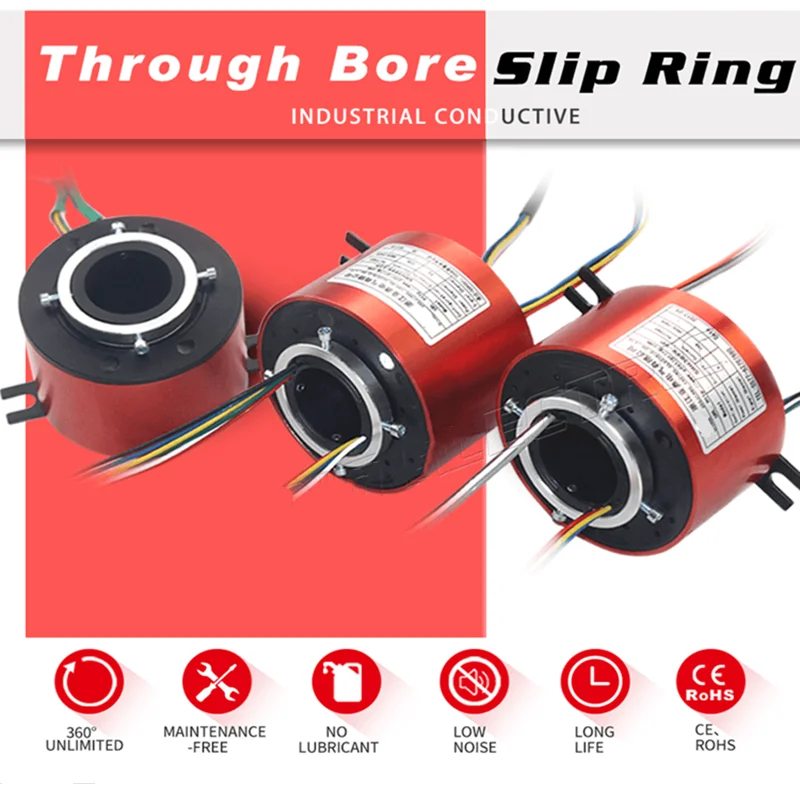 Hollow Slipring Internal Diameter 50mm 6 Wires 10A 220V- 380VAC 600Rpm Throubore slipring Connector
Hollow Slipring Internal Diameter 50mm 6 Wires 10A 220V- 380VAC 600Rpm Throubore slipring Connector