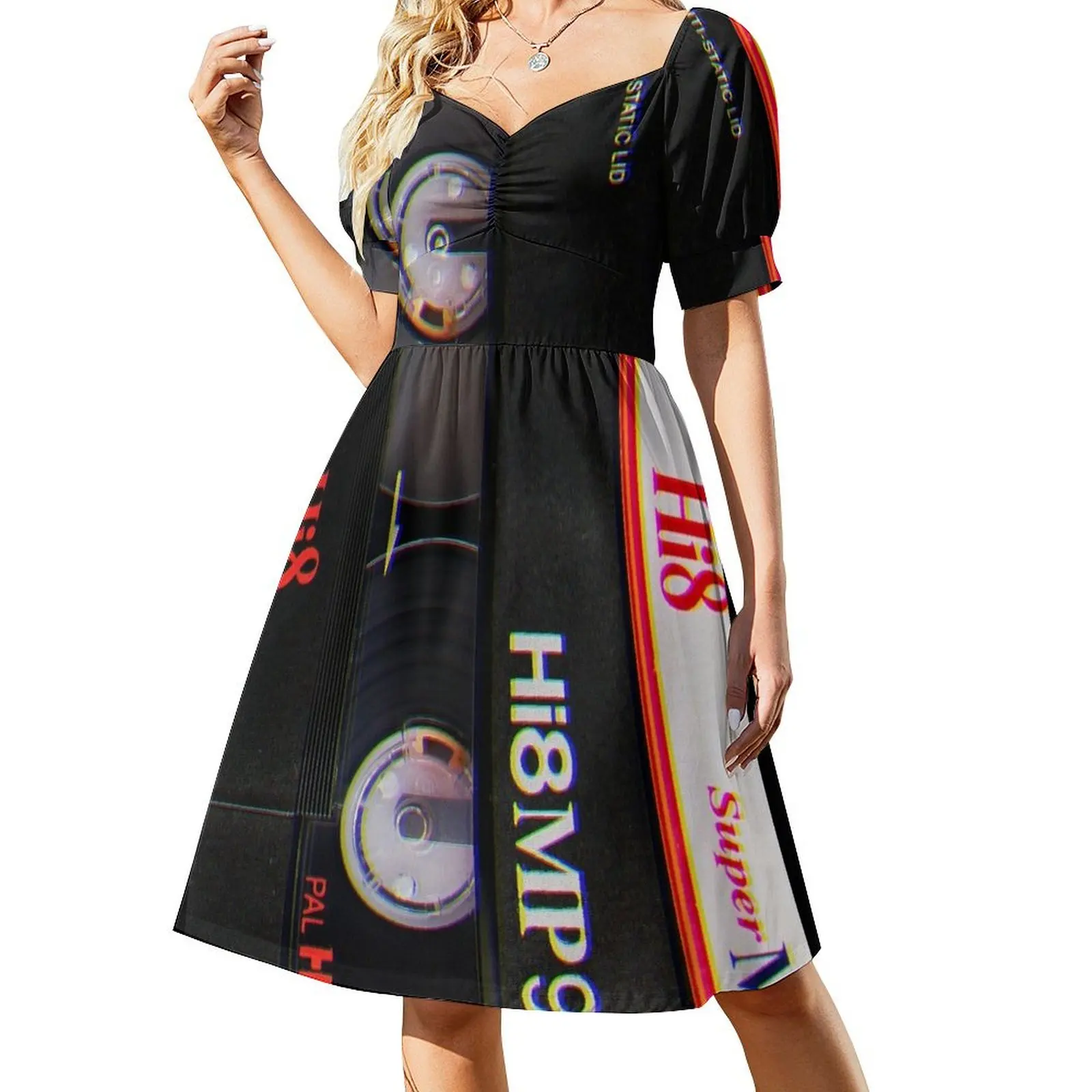 Cassette Tape Short-Sleeved Dress beach dresses Dance dresses Women's dress Women's summer suit
Cassette Tape Short-Sleeved Dress beach dresses Dance dresses Women's dress Women's summer suit