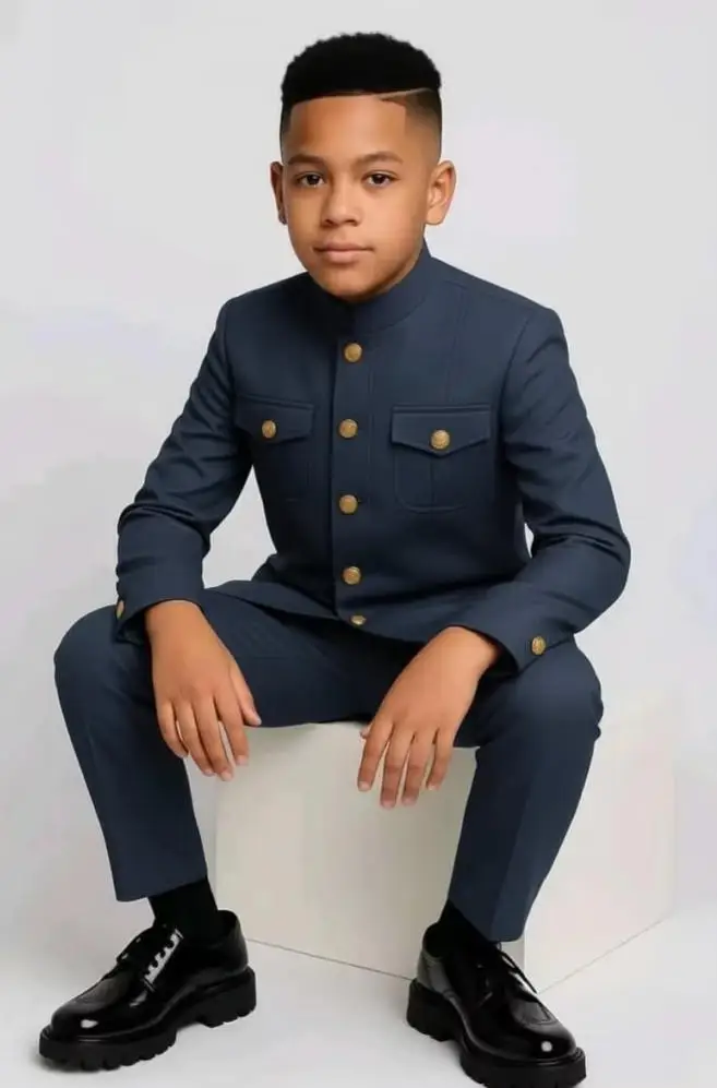 Safari Boy Suit Set Wedding Outfit Texture 2 Pieces Formal Tuxedo with Stand Collar Birthday Party Kids Set Jacket with Pants
Safari Boy Suit Set Wedding Outfit Texture 2 Pieces Formal Tuxedo with Stand Collar Birthday Party Kids Set Jacket with Pants